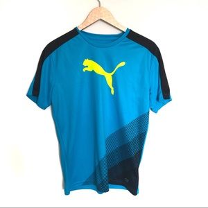 Puma Men’s Evotrg Blue Logo Athletic T-shirt